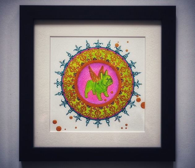 Zabawny obrazek mandala MOPS
