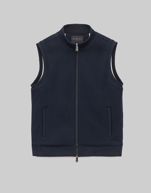 Kamizelka sportowa montemezzo granatowy slim fit