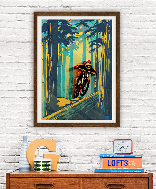 Log Jumper - plakat rowerowy 50x70 cm