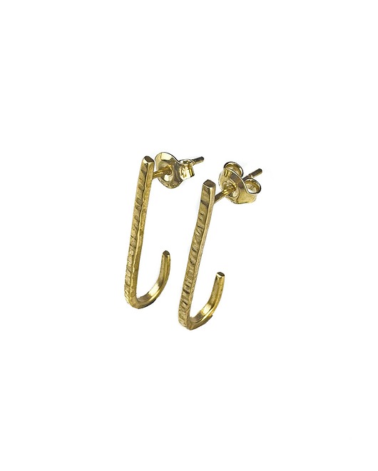 Kolczyki pozłacane patyczki zagięte