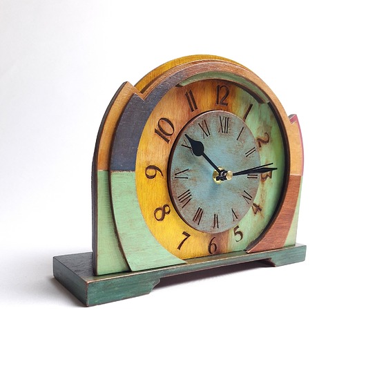 Zegarek drewniany kominkowy w stylu vintage