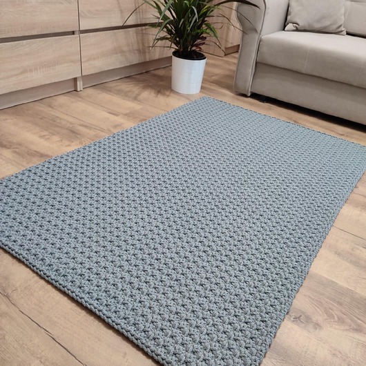 Dywan prostokątny szydełkowy ze sznurka 90cmx150cm