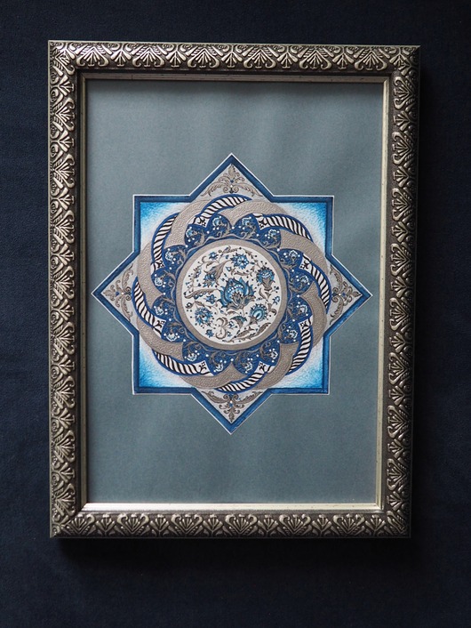 Elegancki obraz srebrna mandala