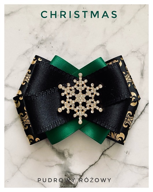 Brosza ze śnieżynką gwiazdką Mikołajki Święta