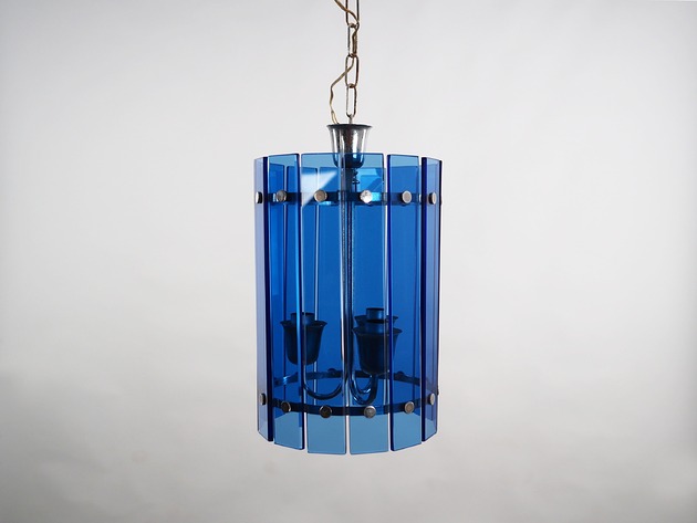 Lampa wisząca, włoski design, lata 70, produkcja: Włochy