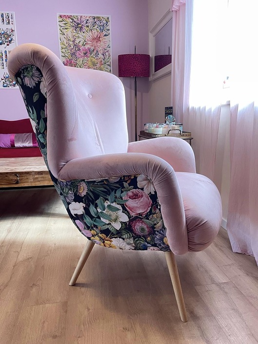 Fotel uszak Scandi , Retro . lata 60