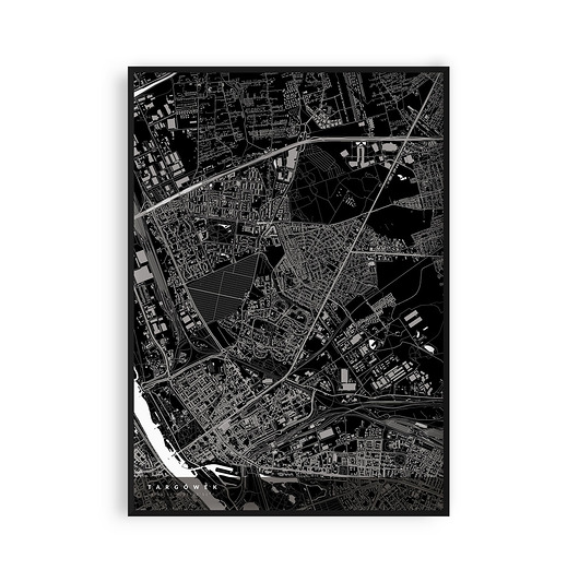 Plakat Targówek - mapa dzielnicy