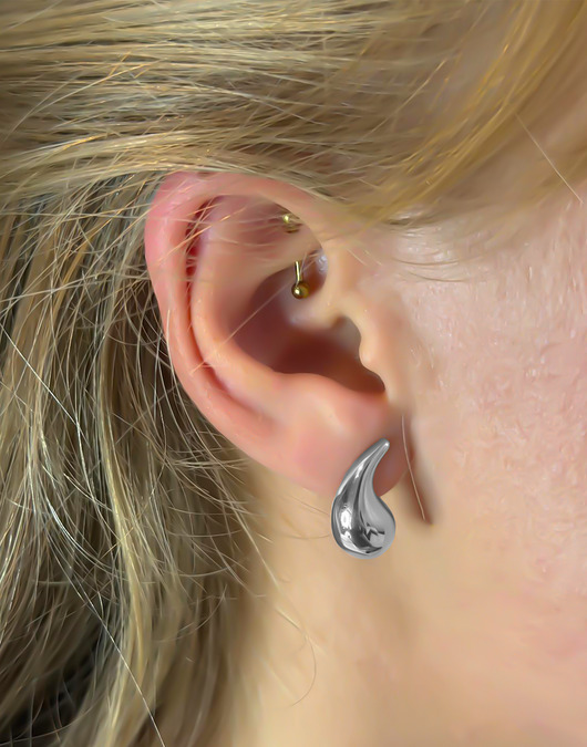 Kolczyki srebrne łezki