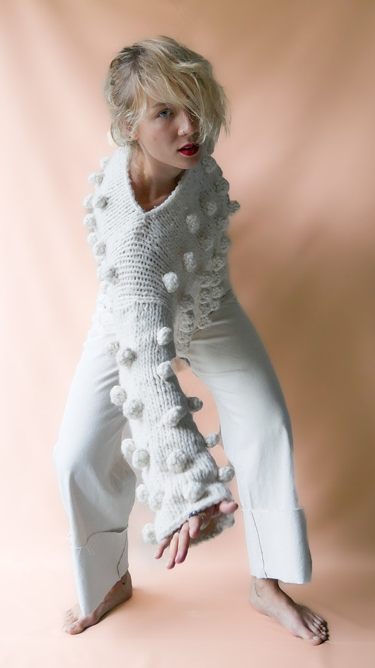 100% Merino sweter na drutach