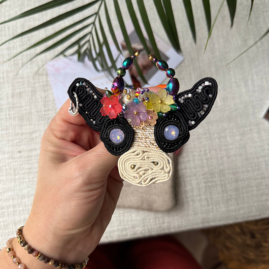 Broszka unikatowa krowa