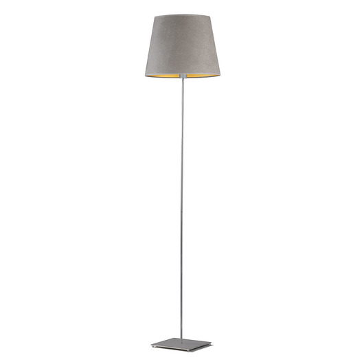 Skandynawska lampa stojąca do salonu z abażurem PALERMO VELUR