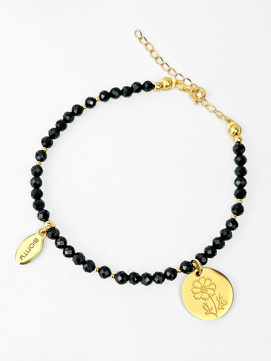 Bransoletka PAŹDZIERNIK turmalin, kosmos