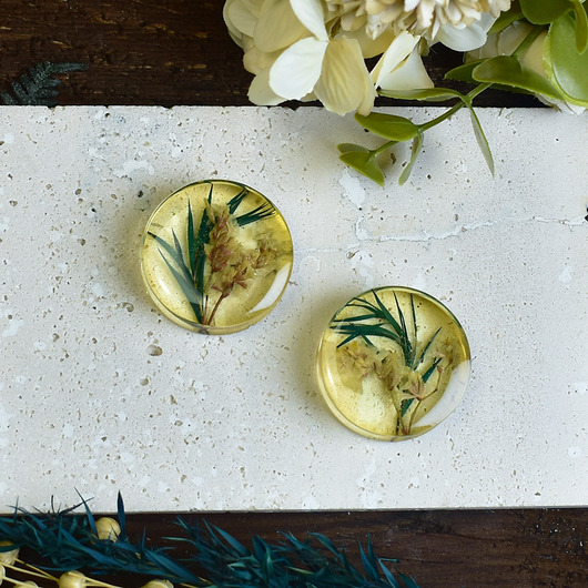 Tunele do uszu 34mm kwiaty trawa / plugi, rozpychacze, tapery, tunele siodłowe