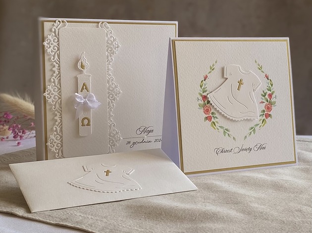 Kartka na chrzest z pudełkiem i kopertą, C 54