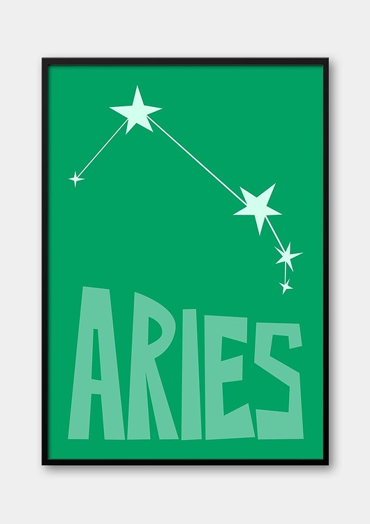 Plakat BARAN - ARIES Znaki Zodiaku Gwiazdozbiór