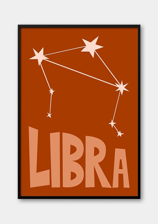 Plakat WAGA - LIBRA Znaki Zodiaku Gwiazdozbiór