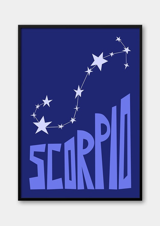Plakat SKORPION - SCORPIO Znaki Zodiaku Gwiazdozbiór