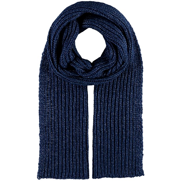 Szalik Męski szal Wełna Wełniany niebieski granat