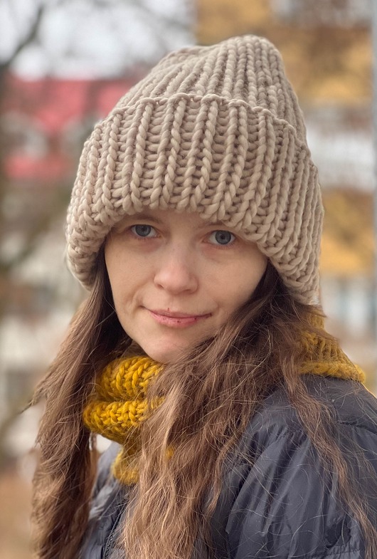 Zimowa czapka z wełny peruwiańskiej Lumi beżowa