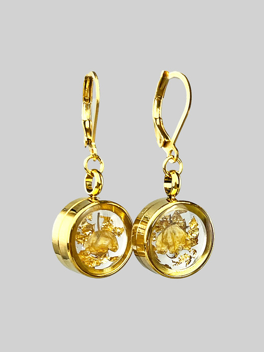 Konwalia MAJ kolczyki pozłacane wiszące