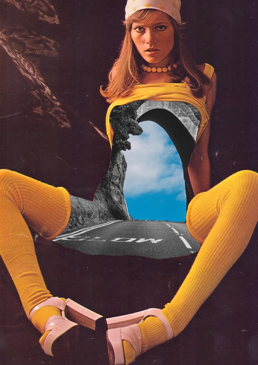 Przejazd - Kolaż - plakat - wydruk