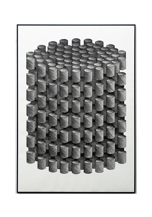 Grafika linoryt pt. ,,Cylindro'' Sebastian Laszczyk