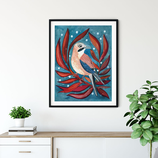 Snow Jay ilustracja drukowana