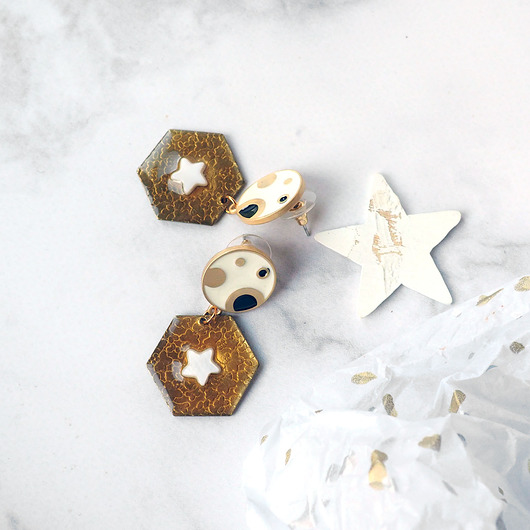 Kolczyki gwiazdki na sztyftach