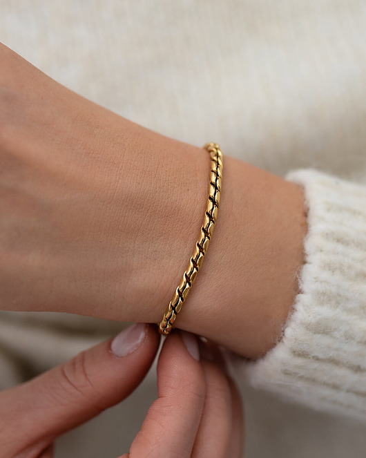 Złota bransoletka ze stali chirurgicznej Paraiso Hestia