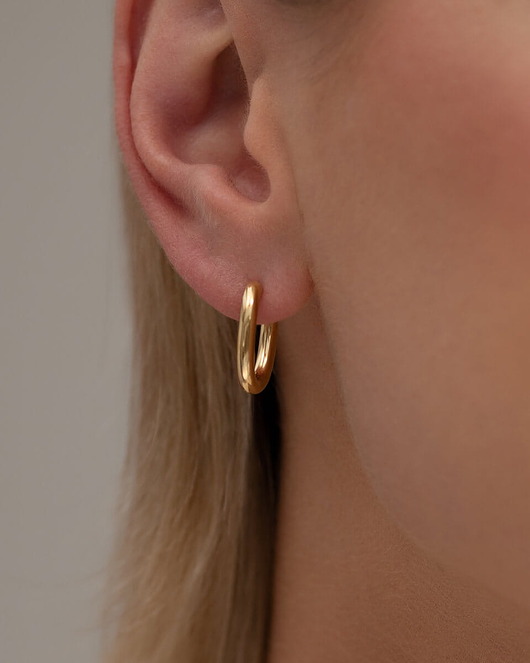 Złote kolczyki sztyfty ze stali chirurgicznej Paraiso Rhea