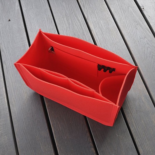 Organizer do torebki XXL - czerwony filc