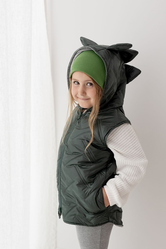 Kamizelka pikowana BUTELKOWA ZIELEŃ