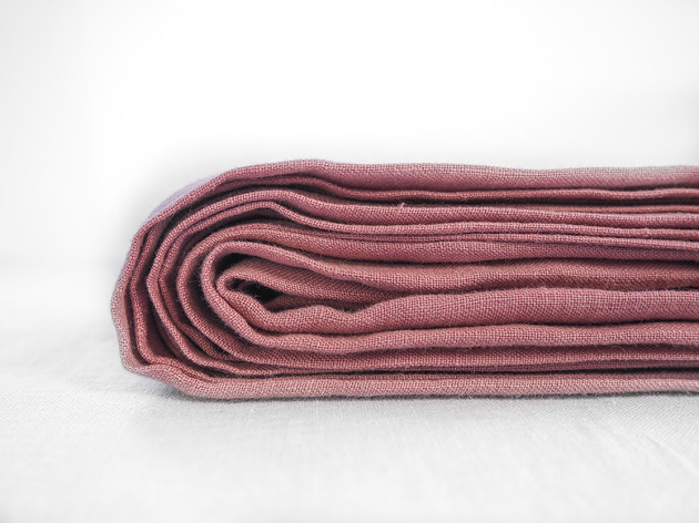 Lniane Prześcieradło Płaskie DUSTY PINK