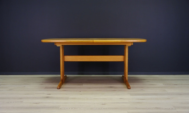 Stół jesionowy, duński design, lata 60, producent: Skovby