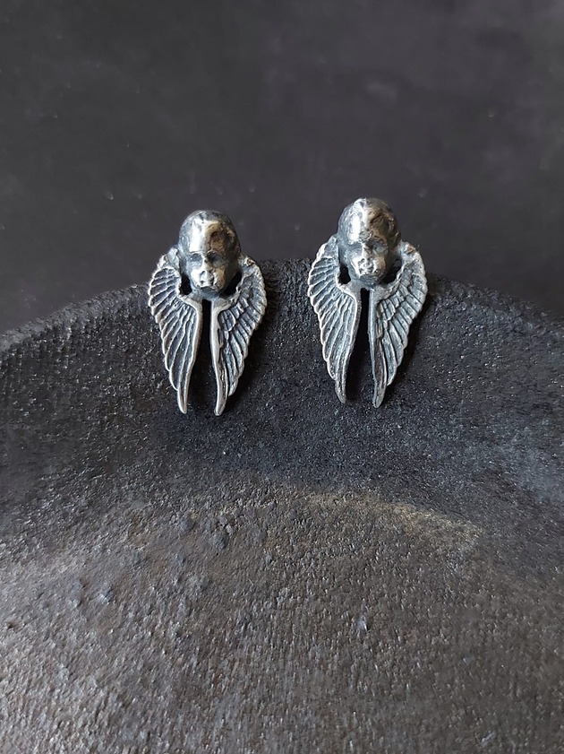 Srebrne kolczyki / Aniołek