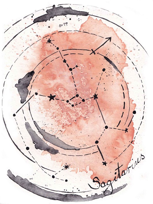 Plakat Gwiazdozbiór Strzelca Znak Zodiaku STRZELEC