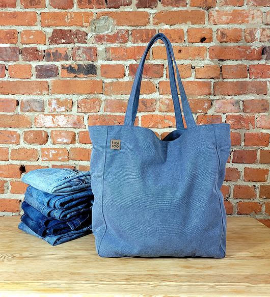 Lazy bag torba ciemnoniebieska na zamek / vegan