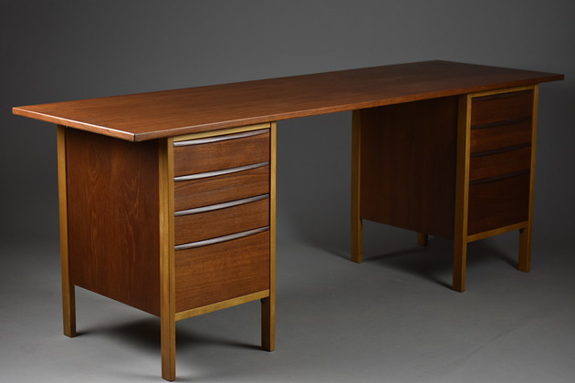 Biurko Lata 60 Skandynawski Design Teak Midcentury Modern