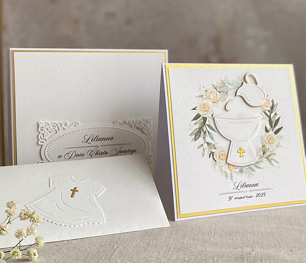 Kartka na chrzest z pudełkiem i kopertą, 53-a