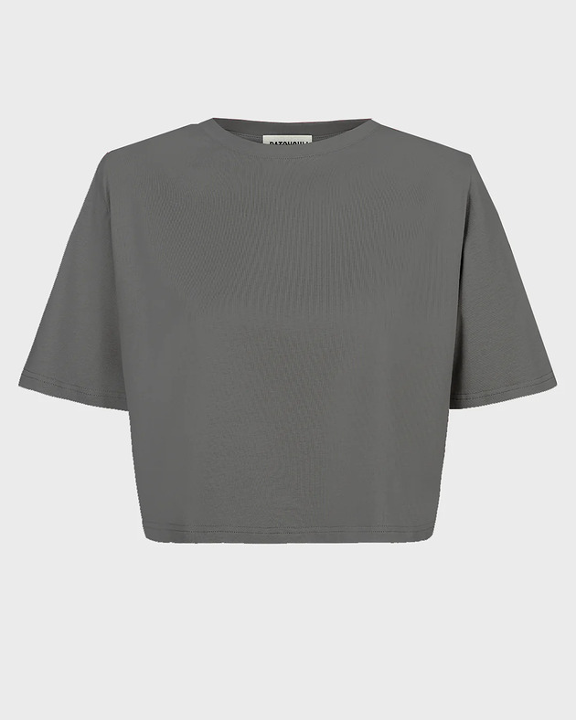 T-Shirt Move crop french grey poduchy