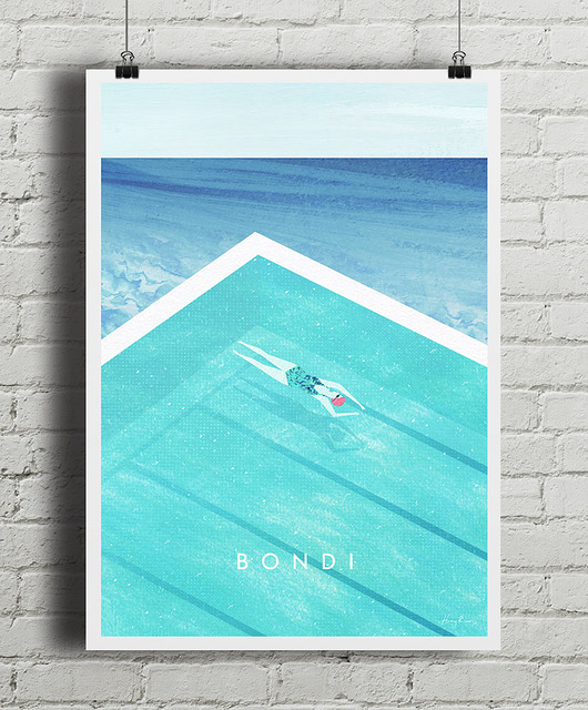 Plakat Bondi Beach - plaża i basen - Australia