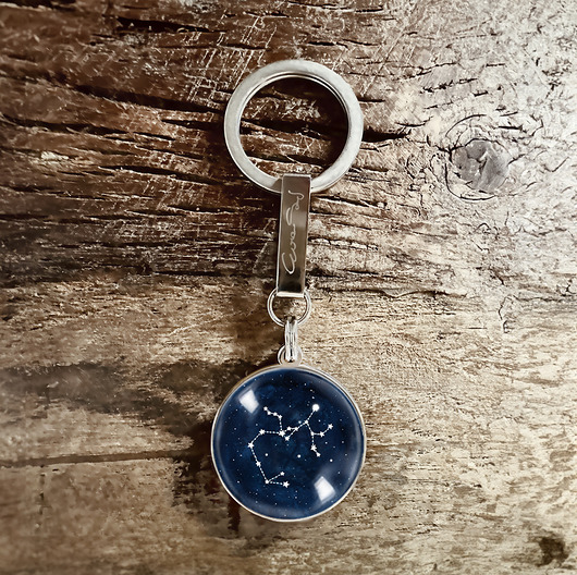 Sagittarius - konstelacja Strzelca, stalowy brelok + box