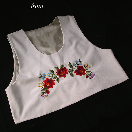 BOHEME bezrękawnik z łowickim haftem