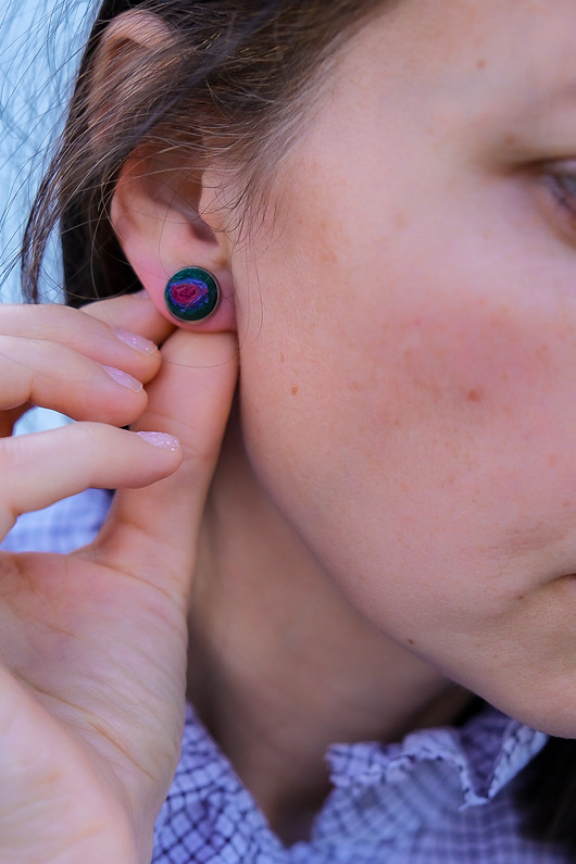 Polne Kwiatuszki - małe, lekkie i kolorowe kolczyki sztyfty