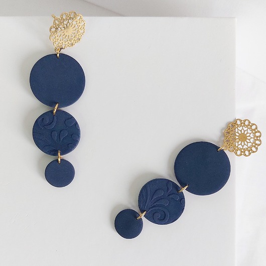 Kolczyki TRIPLE z ozdobnym sztyftem