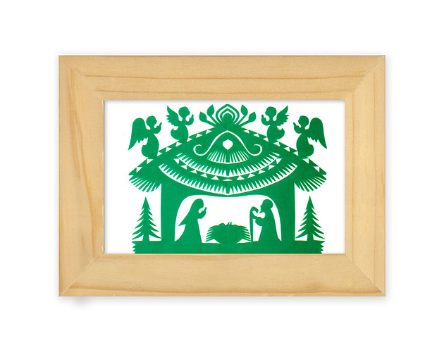 Boże Narodzenie (handmade Art Papercut)_Kurpie Region