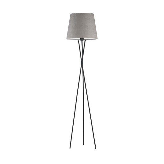 Skandynawska lampa stojąca na trójnogu do salonu z abażurem TOKIO VELUR