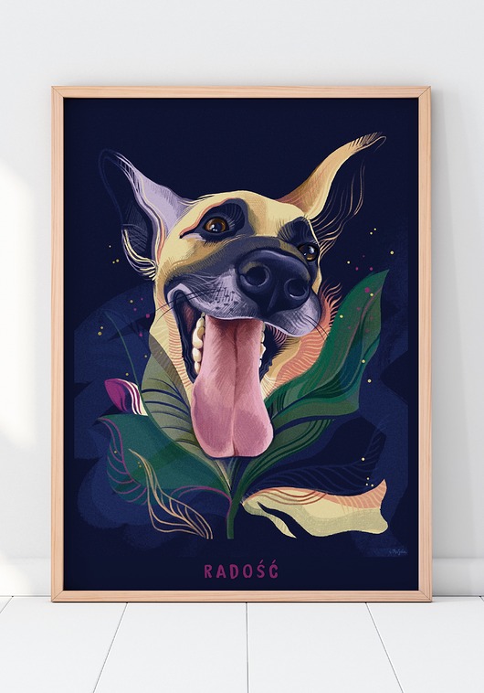 Plakat Radość / Pies