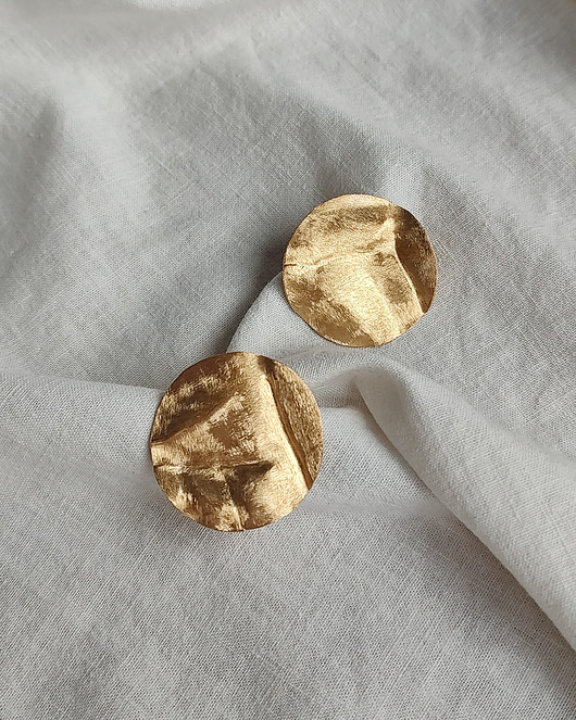 Kolczyki pozłacane KOŁO z Kolekcji PAPIER