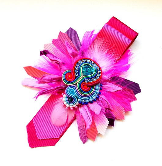 Sutaszowa broszka JAIPUR BLUE